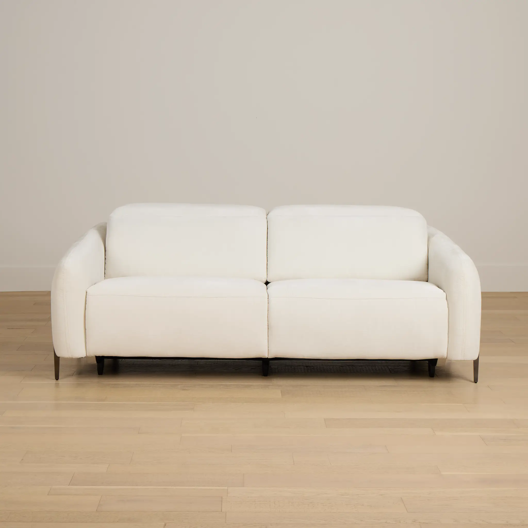 Zuri White Velvet Power Reclining Sofa W/ Power Headrest Zuri White Velvet Power Reclining Sofa W/ Power Headrest