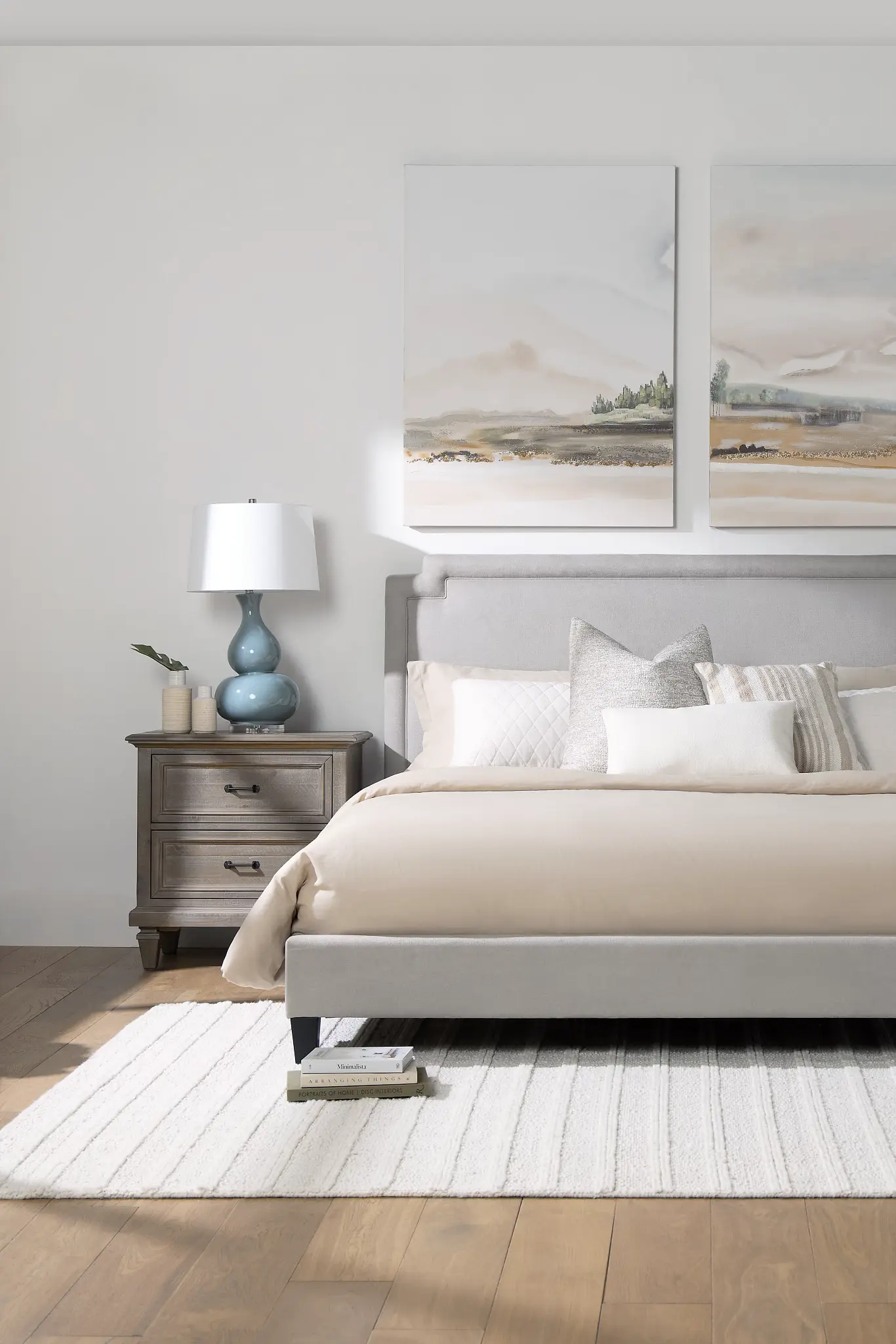 Whitney Light Gray Uph Platform Bed Whitney Light Gray Uph Platform Bed