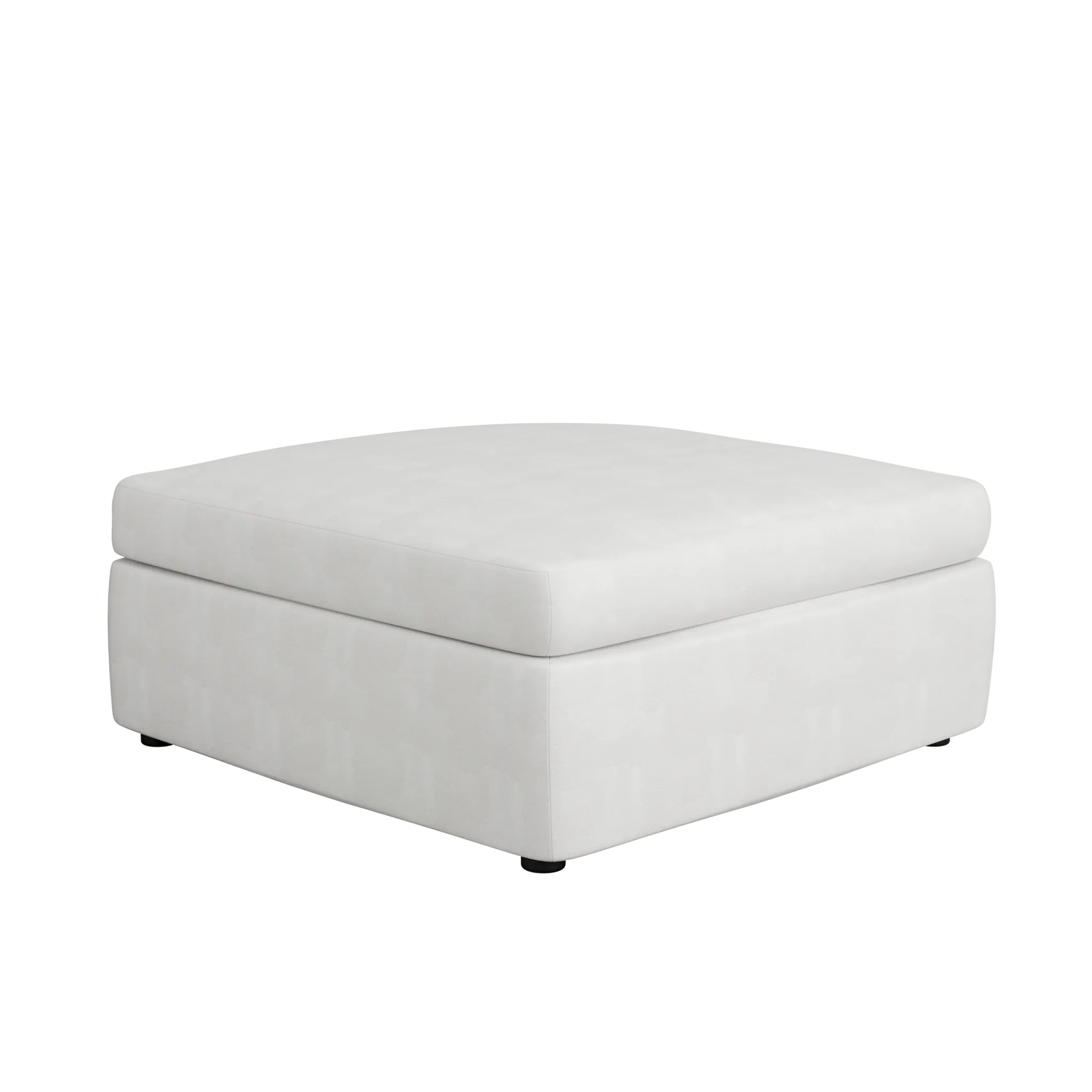 Destin Sutton White Fabric Cocktail Ottoman