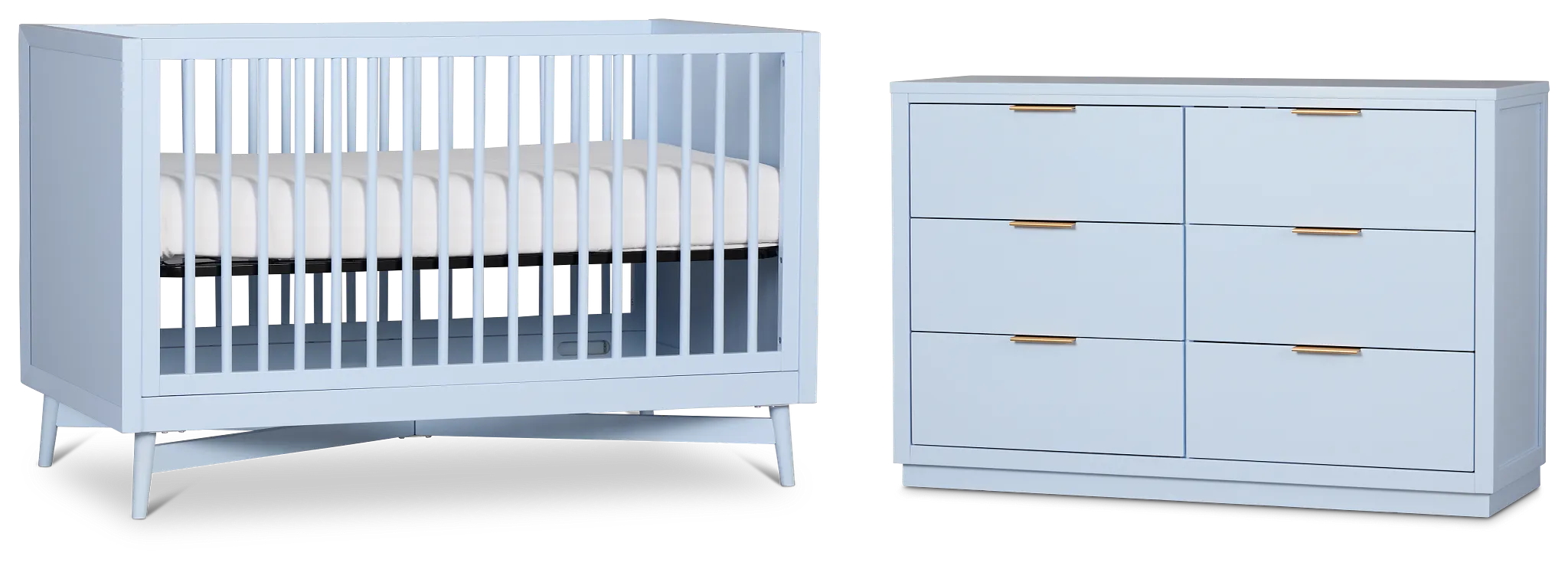 Henry Light Blue Crib Bedroom