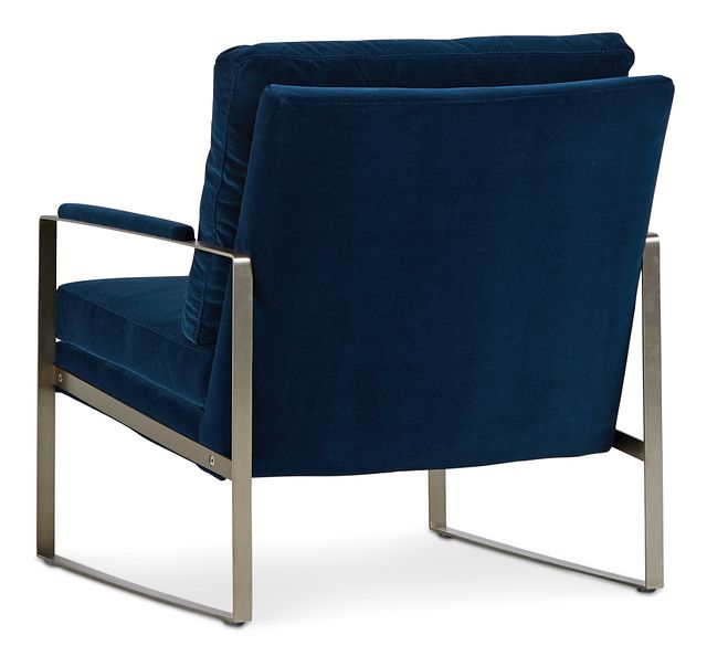 Mod Dark Blue Metal Accent Chair