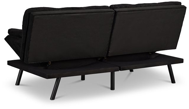 Bowie Black Micro Sofa Futon