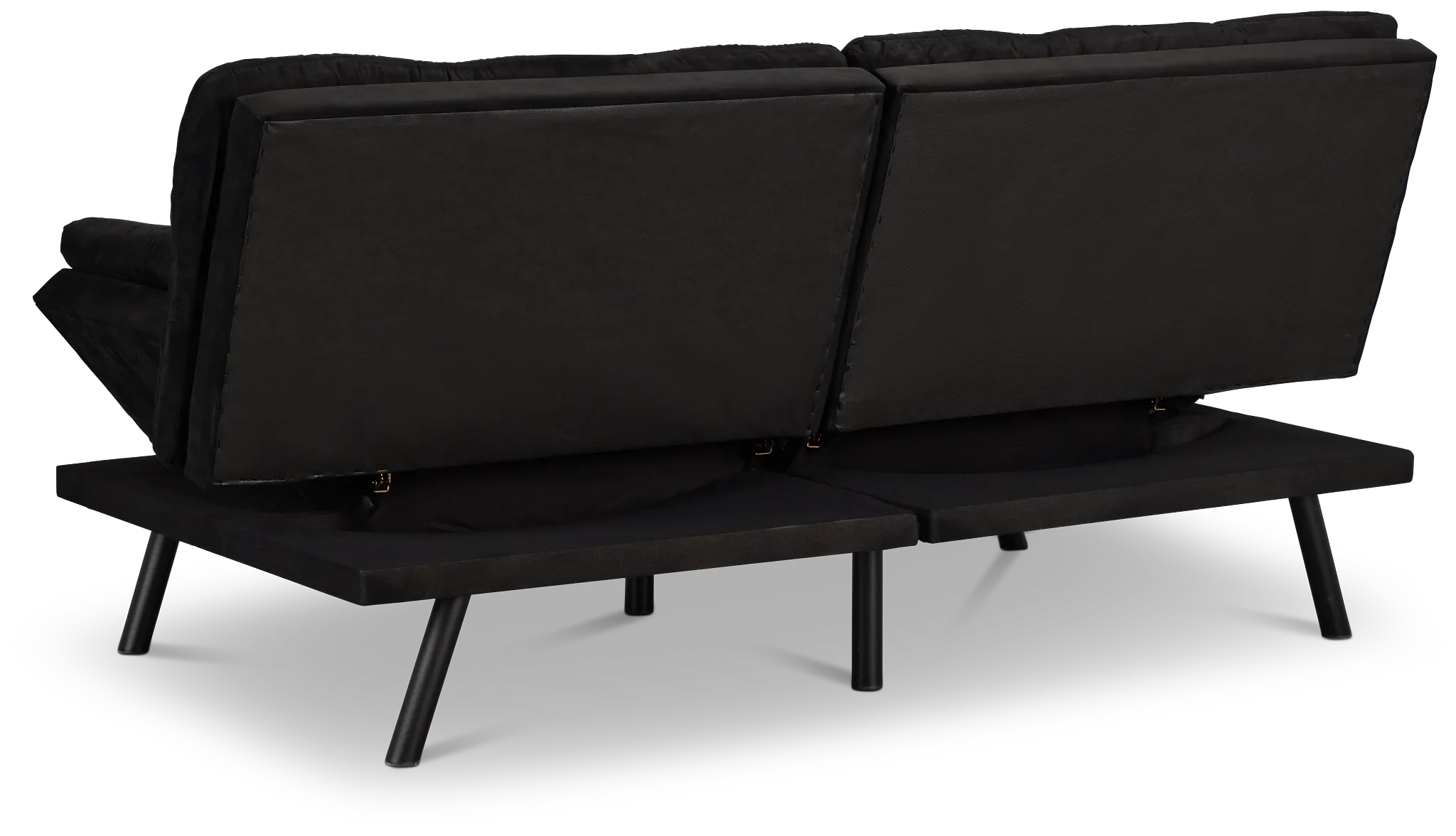 Bowie Black Micro Sofa Futon