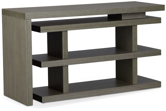 Olympia Gray Wood L Desk