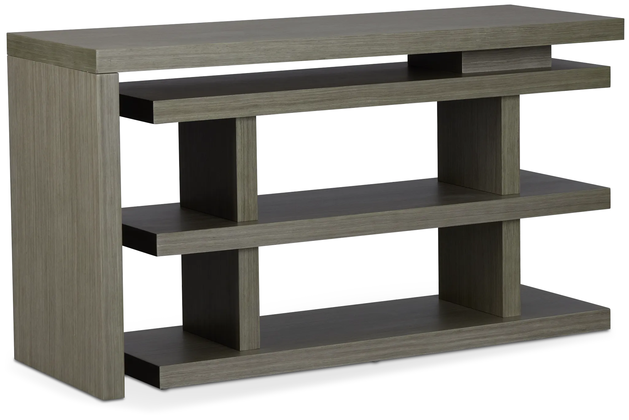 Olympia Gray Wood L Desk