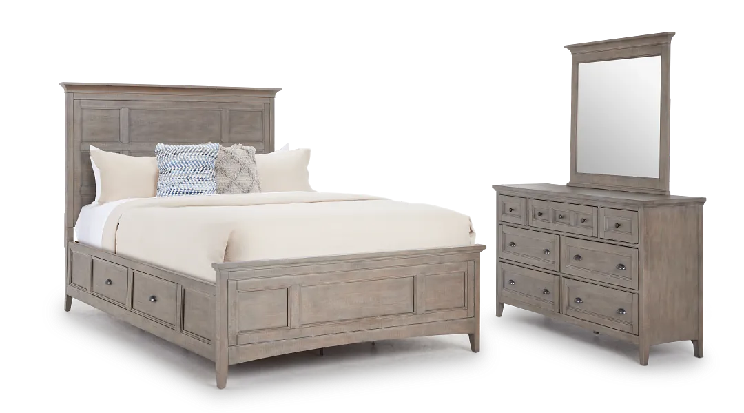 Heron Cove Light Tone Panel Storage Bedroom