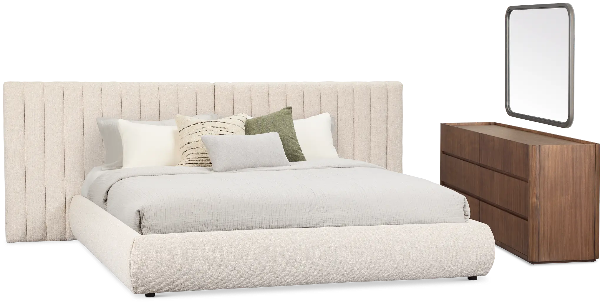 Nomad Light Beige Uph Spread Bedroom With Mid-tone Cases Nomad Light Beige Uph Spread Bedroom With Mid-tone Cases