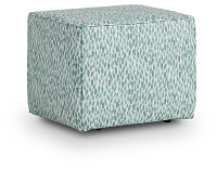 Lotus Light Blue Indoor/outdoor Accent Ottoman