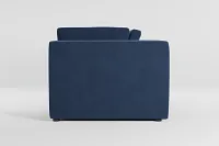 Destin Revenue Dark Blue Fabric 2-piece Modular Sofa