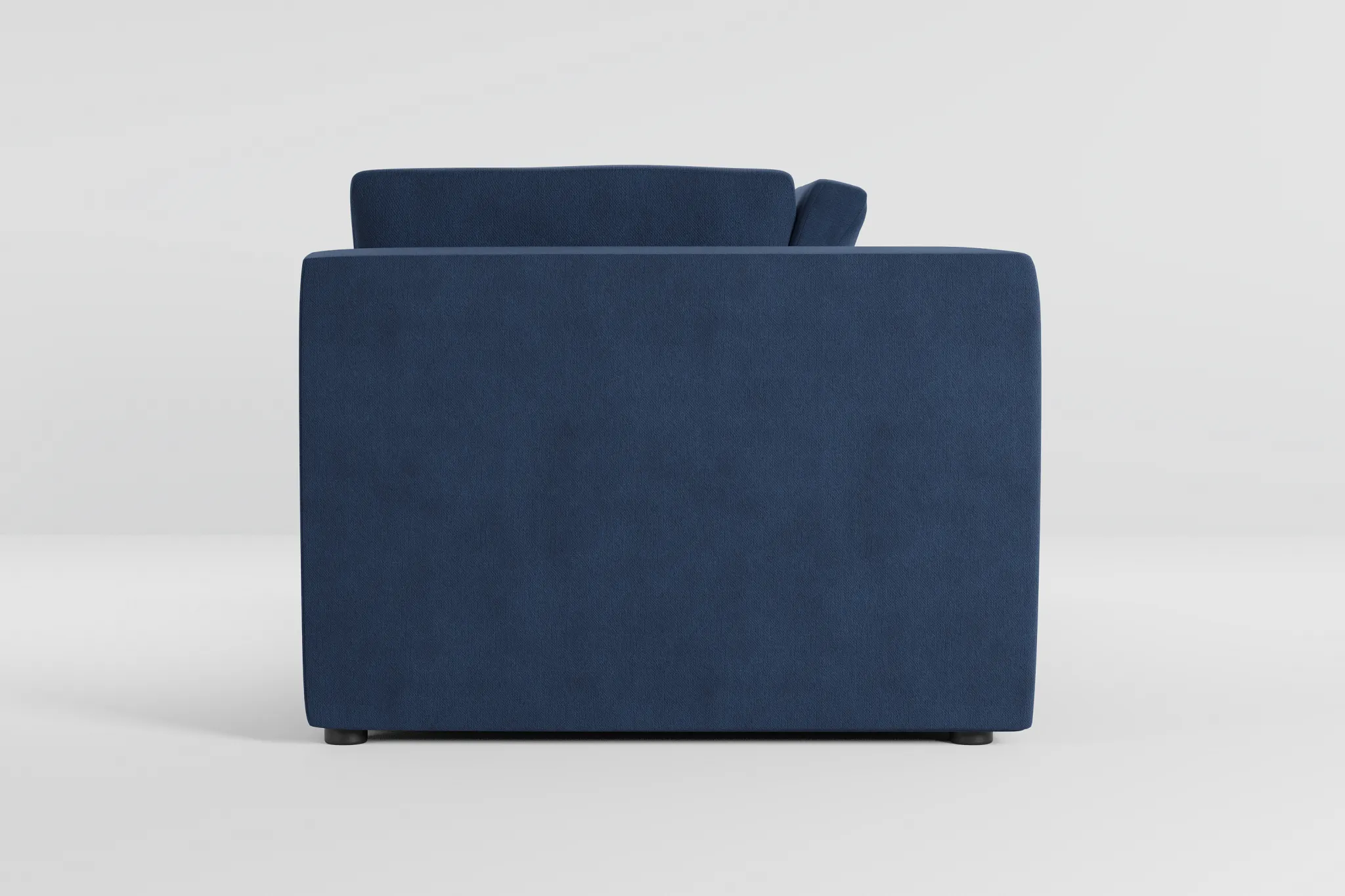 Destin Revenue Dark Blue Fabric 2-piece Modular Sofa