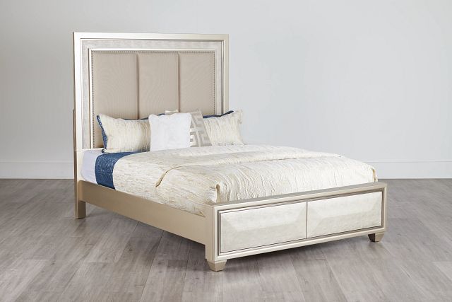 Manhattan Champagne Platform Bed