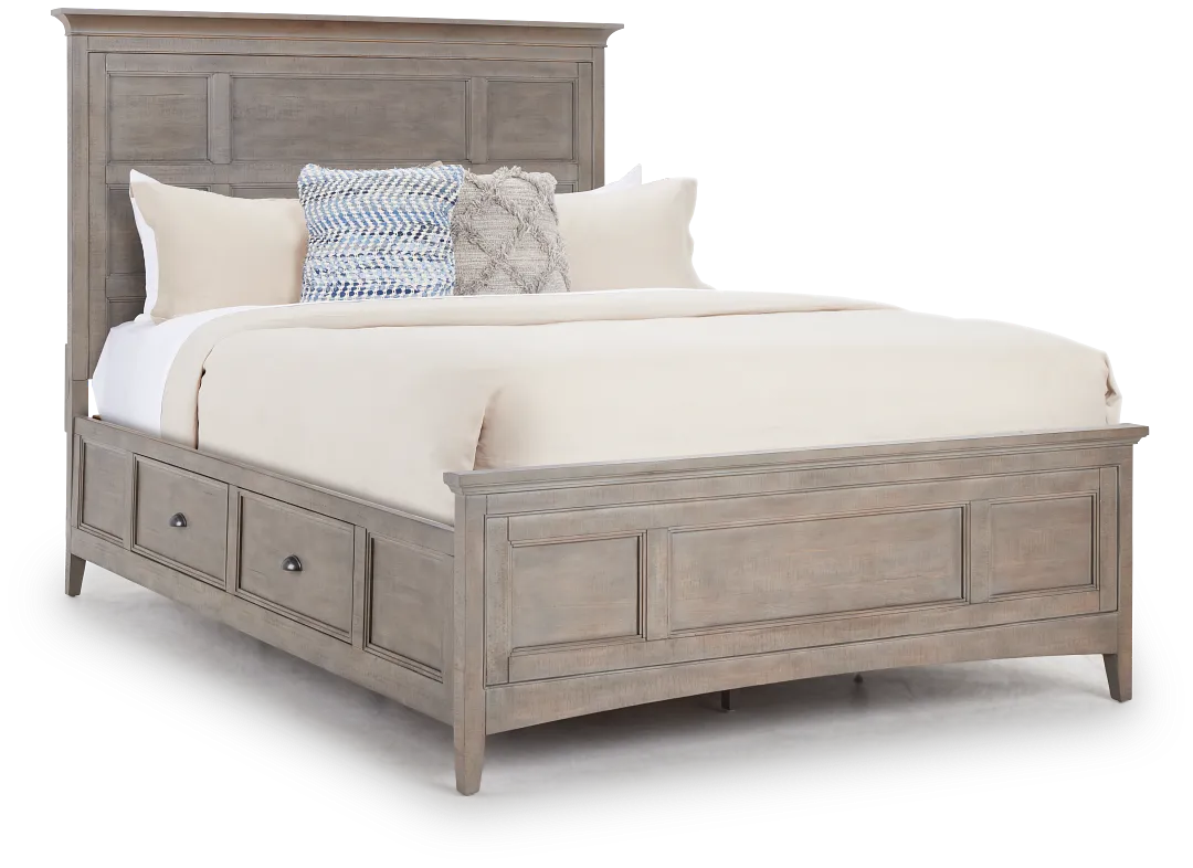 Heron Cove Light Tone Panel Storage Bed
