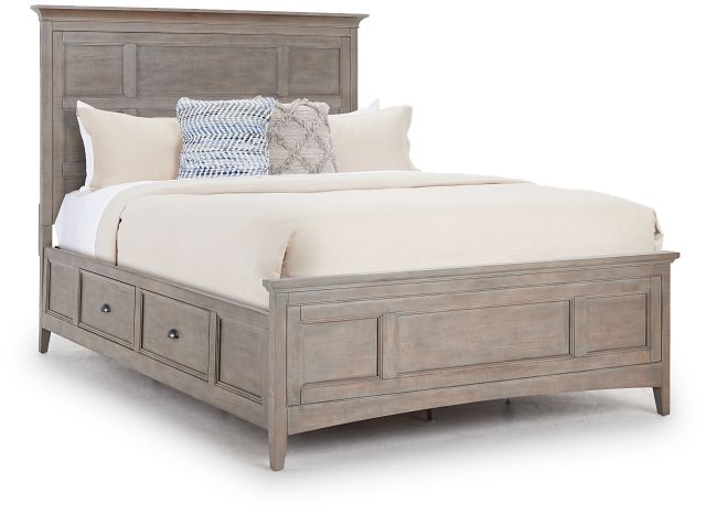 Heron Cove Light Tone Panel Storage Bed