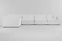 Destin Peyton White Fabric 6-piece Modular Sectional