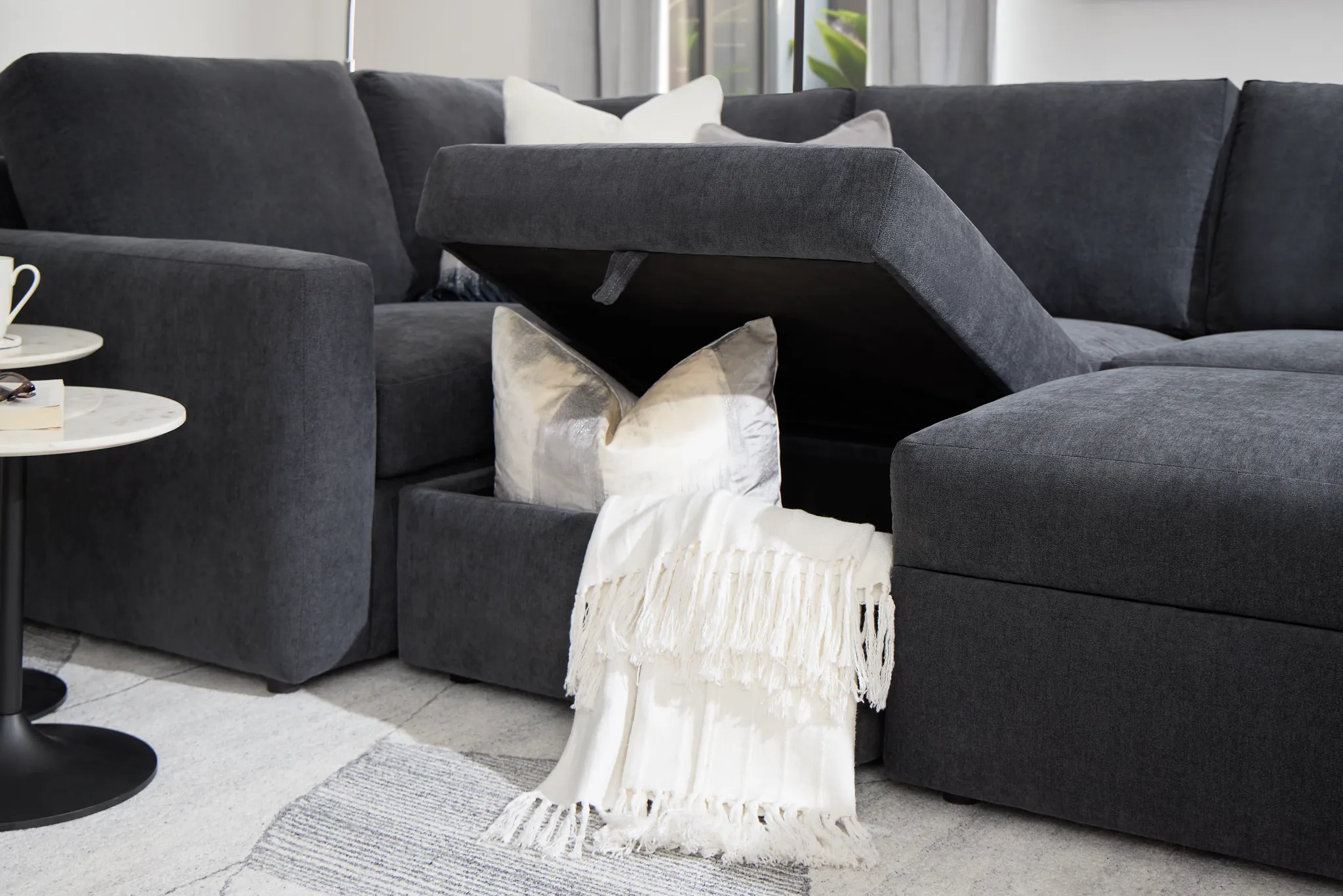 Citymod Dark Gray Fabric 8-piece Pit Sectional