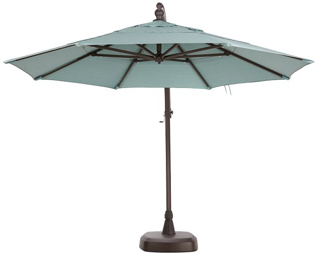 Cayman Teal Cantilever Umbrella Set (2)