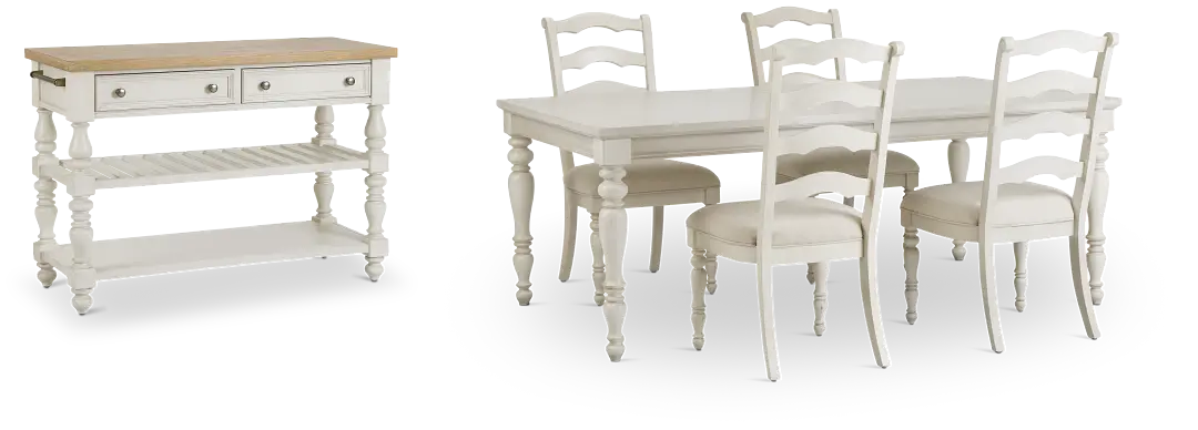 Savannah Ivory Rect Dining Room Savannah Ivory Rect Dining Room