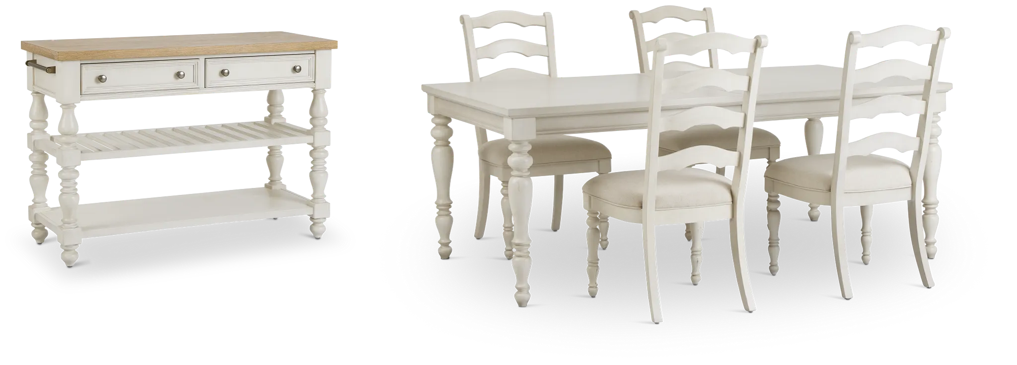 Savannah Ivory Rect Dining Room