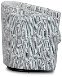 Raya Multicolored Fabric Swivel Chair