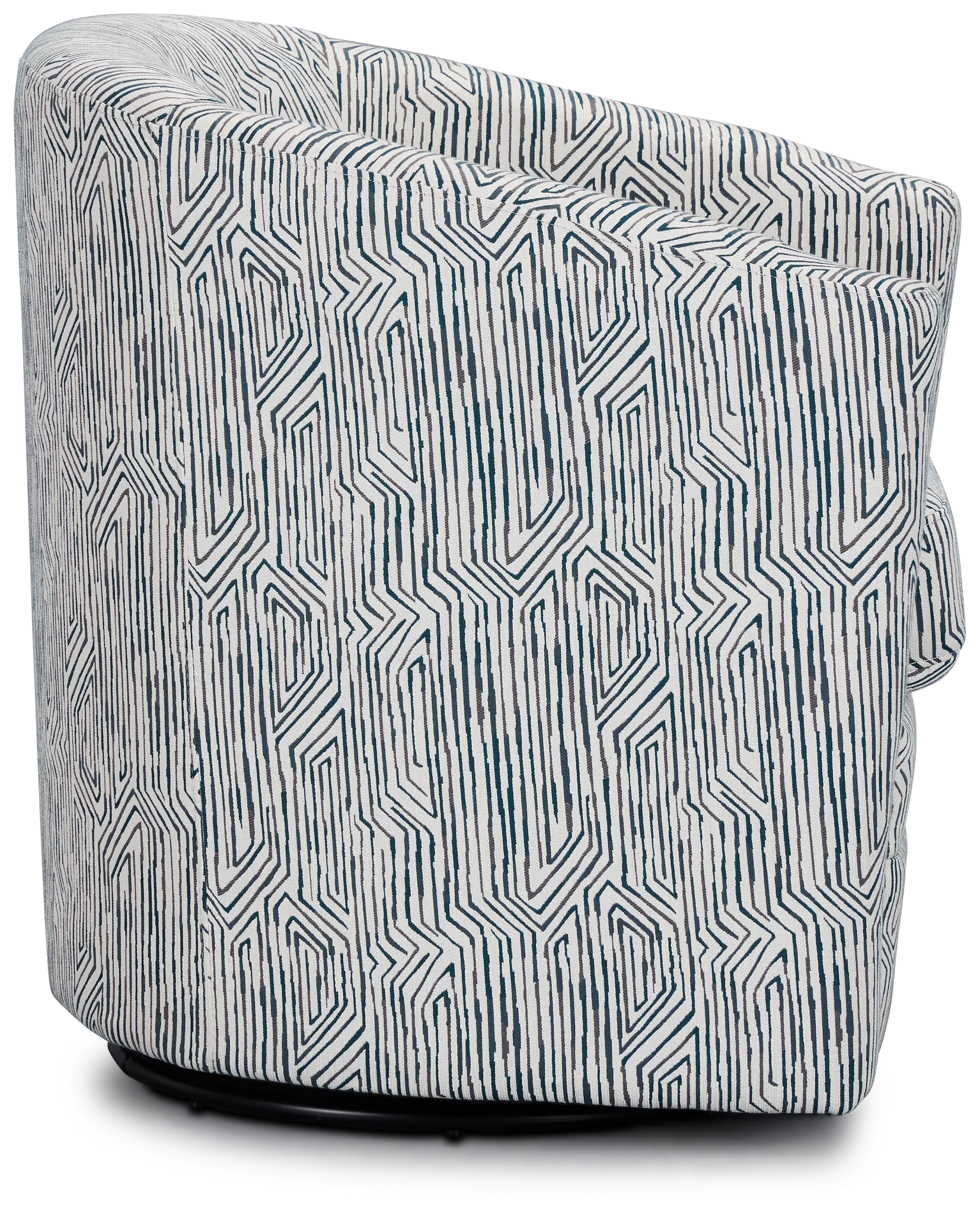 Raya Multicolored Fabric Swivel Chair