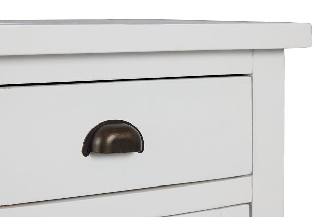 Bismark White Storage Accent Table