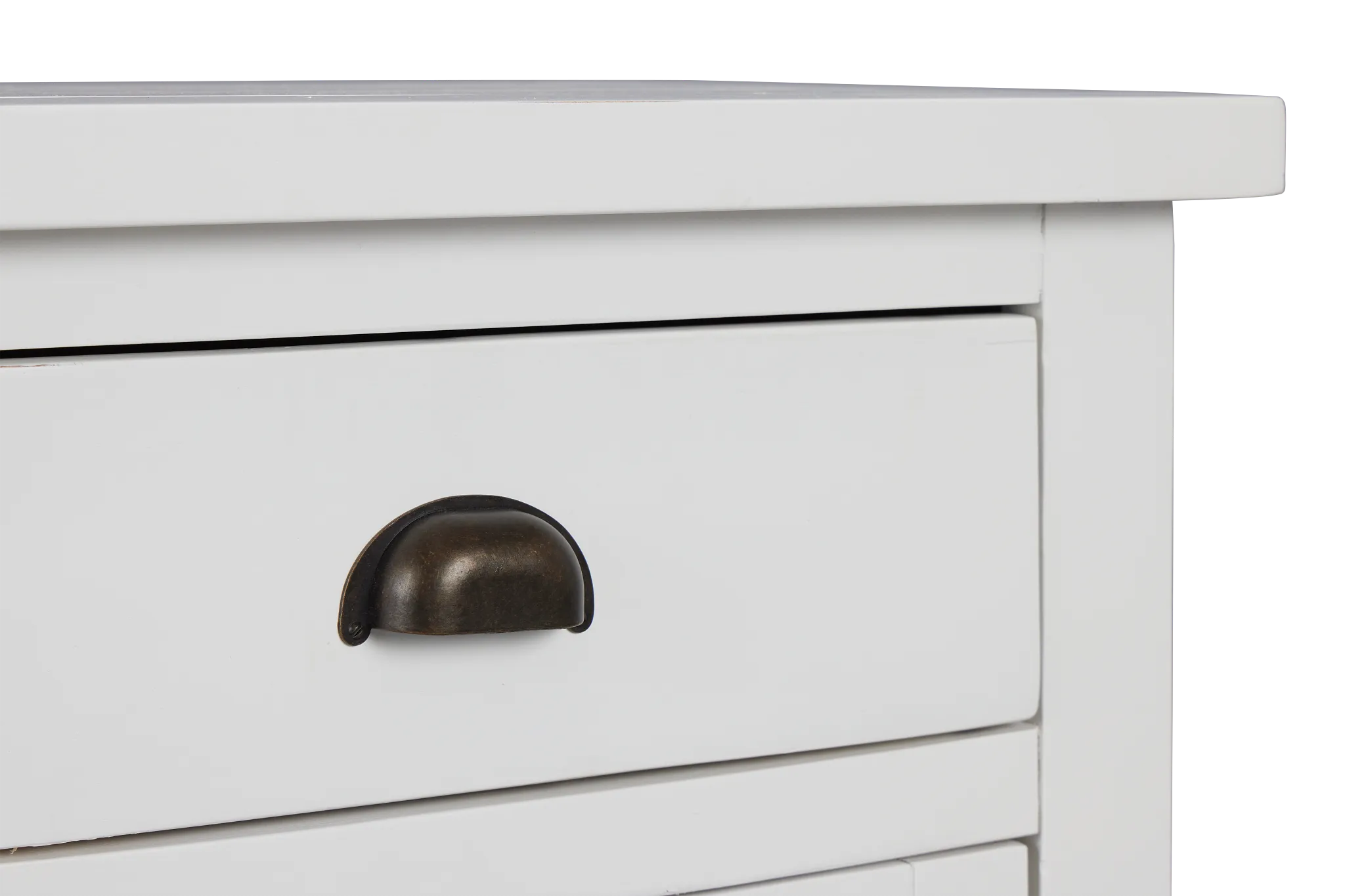 Bismark White Storage Accent Table