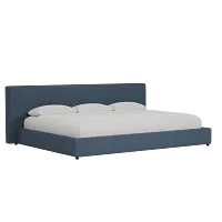 Grayton Elite Dark Blue 44" Upholstered Platform Bed