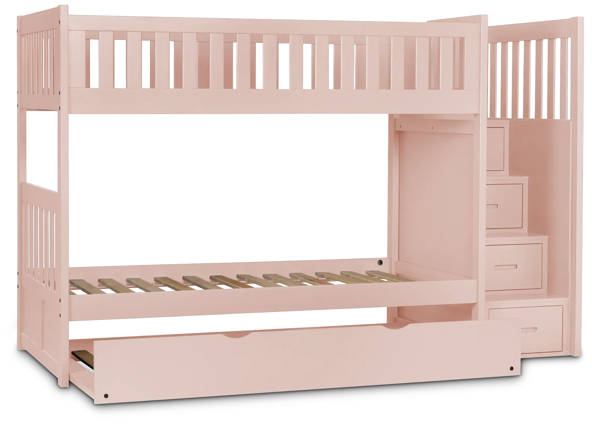 Charleston Pink Step Trundle Bunk Bed Charleston Pink Step Trundle Bunk Bed