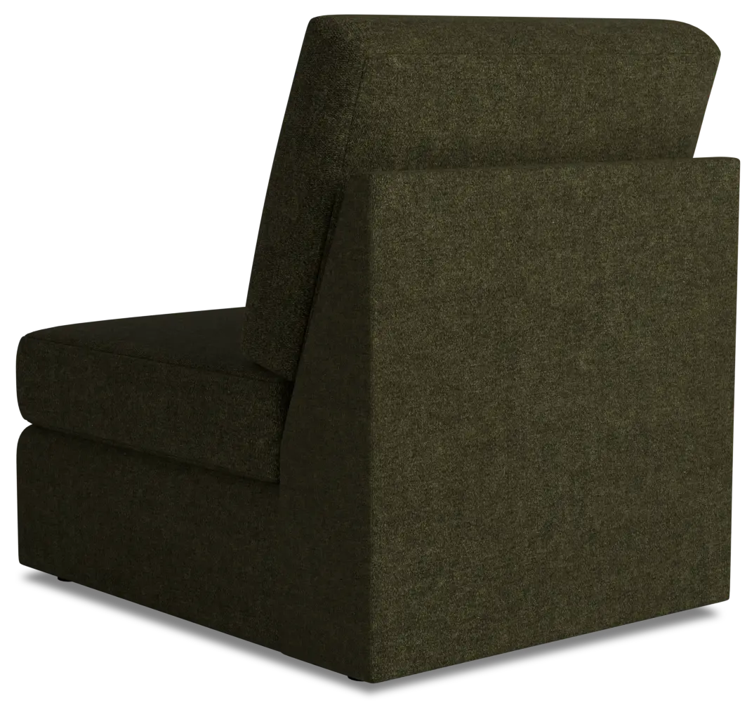 Citymod Green Fabric Armless Chair Citymod Green Fabric Armless Chair
