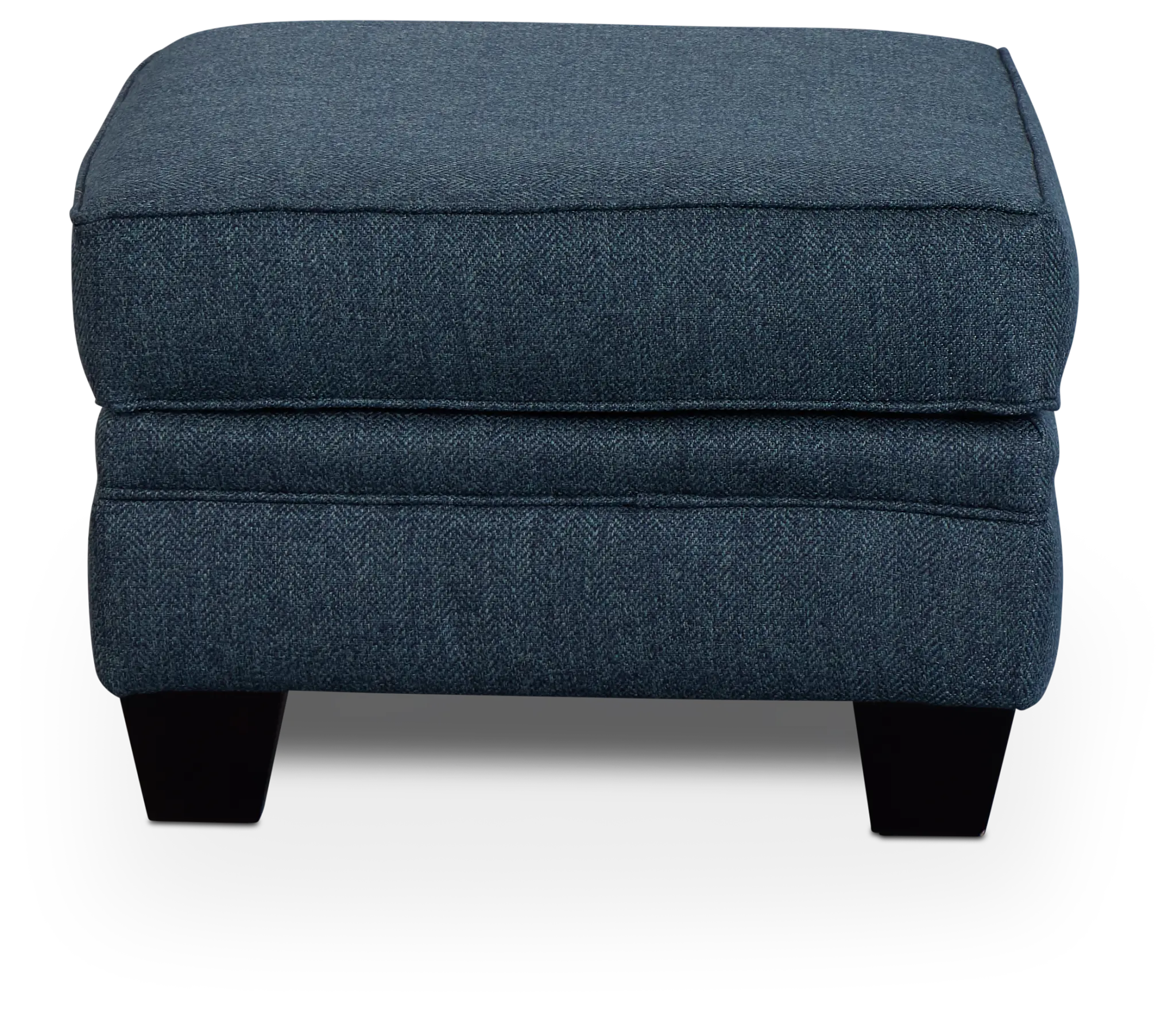 Avery Dark Blue Fabric Ottoman Avery Dark Blue Fabric Ottoman
