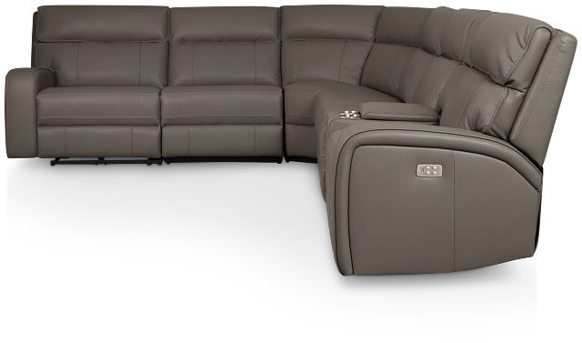 Rhett Gray Micro Large Two-arm Power Reclining Sectional