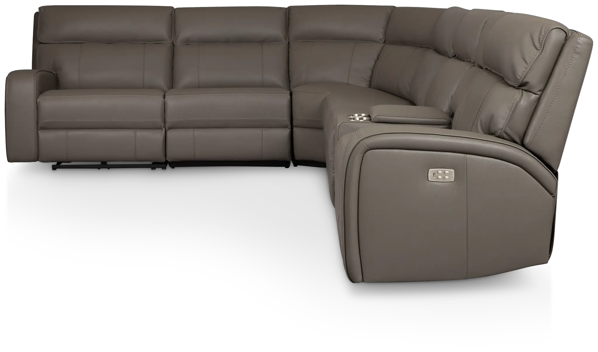 Rhett Gray Micro Large Two-arm Power Reclining Sectional Rhett Gray Micro Large Two-arm Power Reclining Sectional