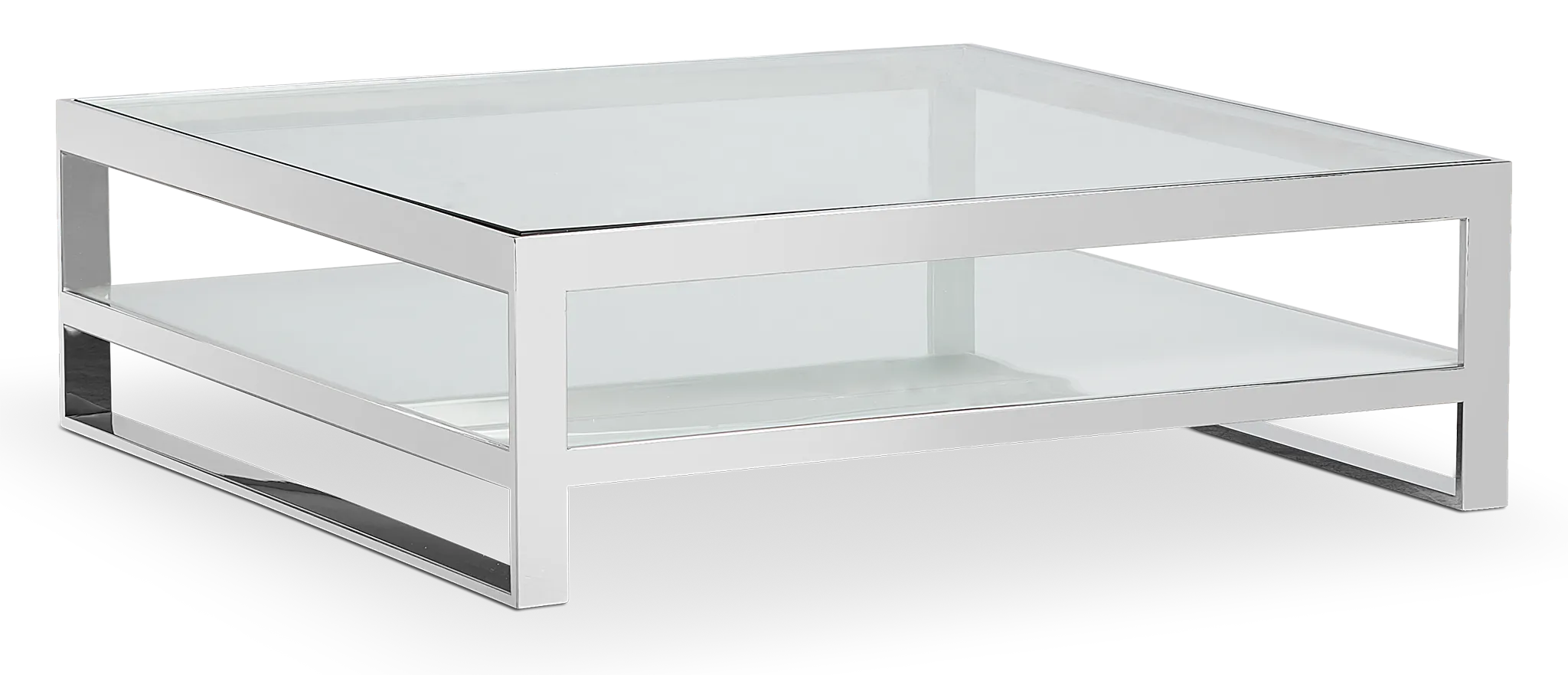 Miami White Glass Square Coffee Table