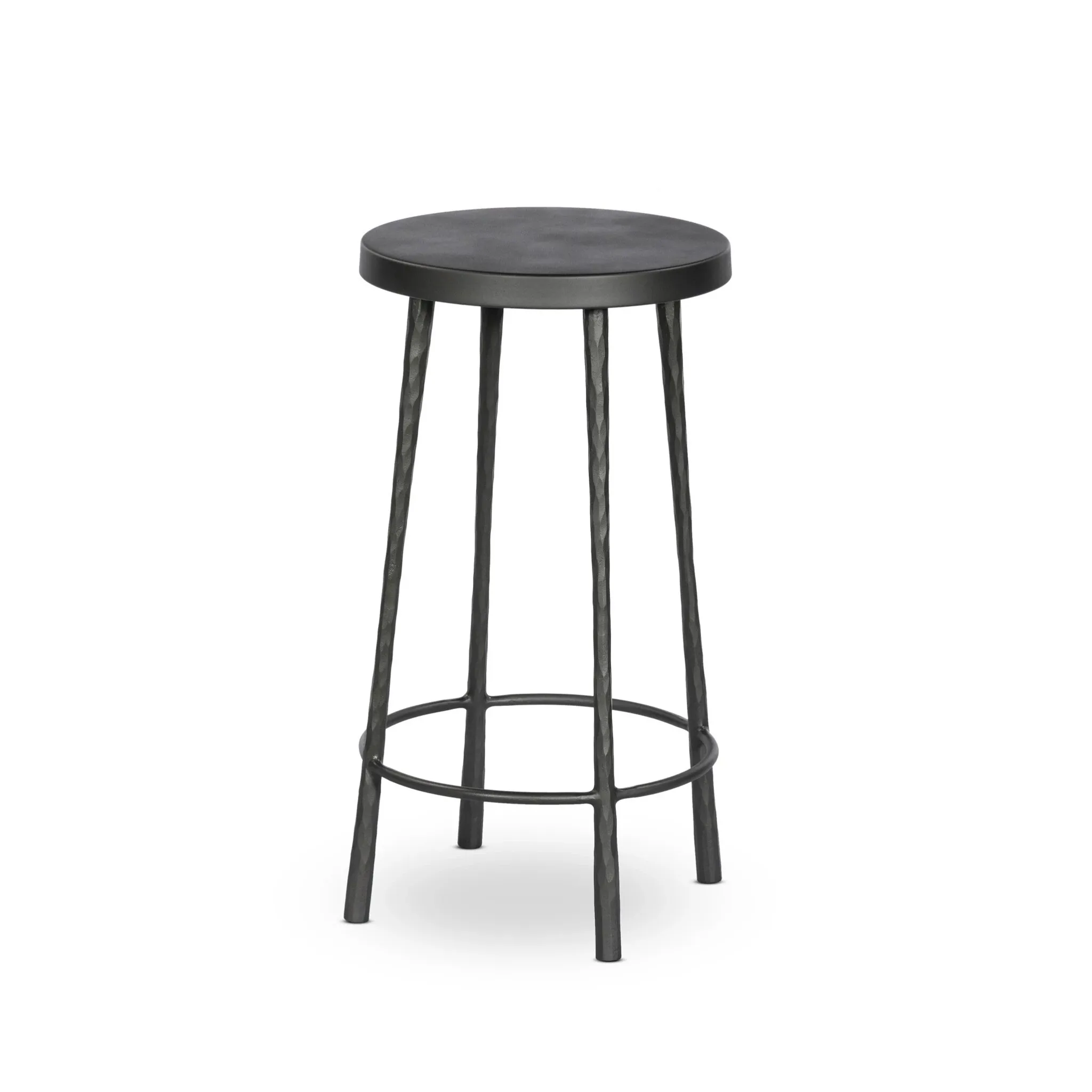 Four Hands Marty Dark Gray Metal 24" Barstool