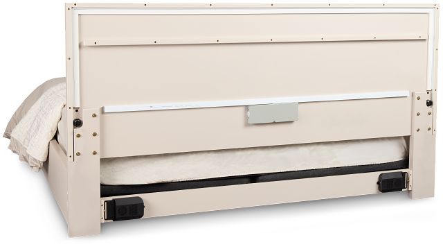 Brasilia Light Beige Platform Bed With Speaker