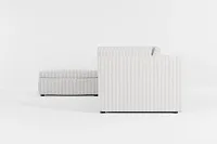 Destin Sea Lane Light Gray Fabric 4-piece Bumper Sectional