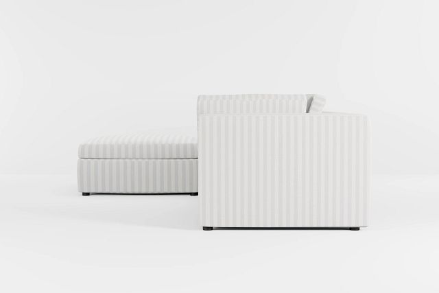 Destin Sea Lane Light Gray Fabric 4-piece Bumper Sectional