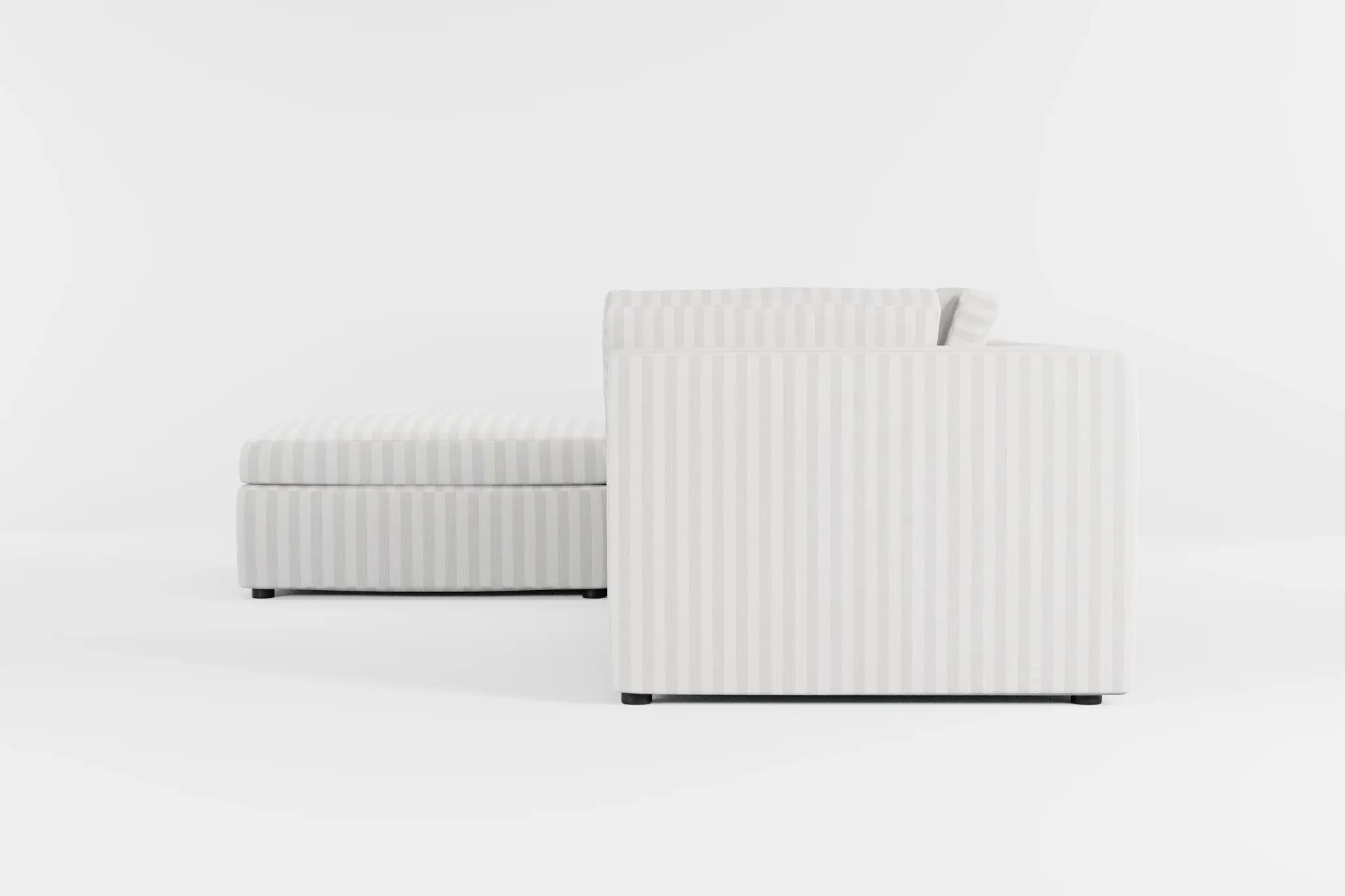 Destin Sea Lane Light Gray Fabric 4-piece Bumper Sectional Destin Sea Lane Light Gray Fabric 4-piece Bumper Sectional