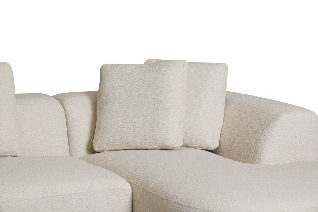 Catalina Beige Fabric Small Right Chaise Sectional