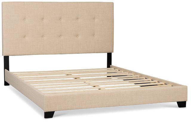 Flagler Beige Uph Panel Bed