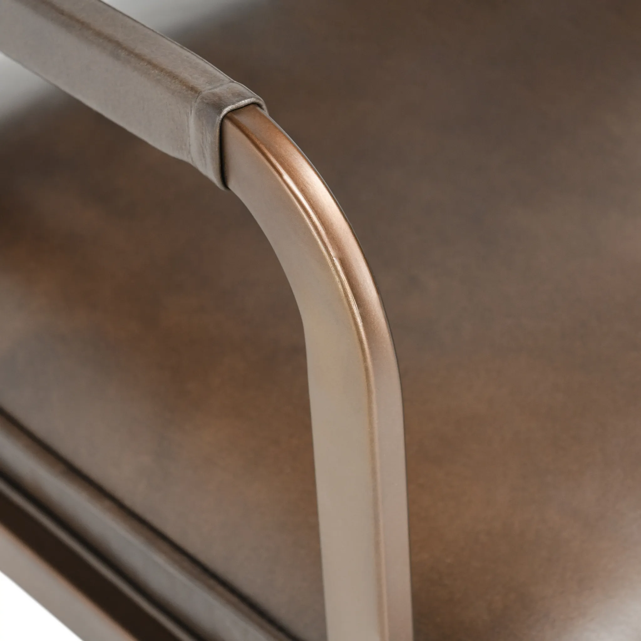 Mando Brown Upholstered Arm Chair