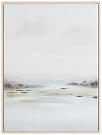 Nalah Light Gray Framed Wall Art