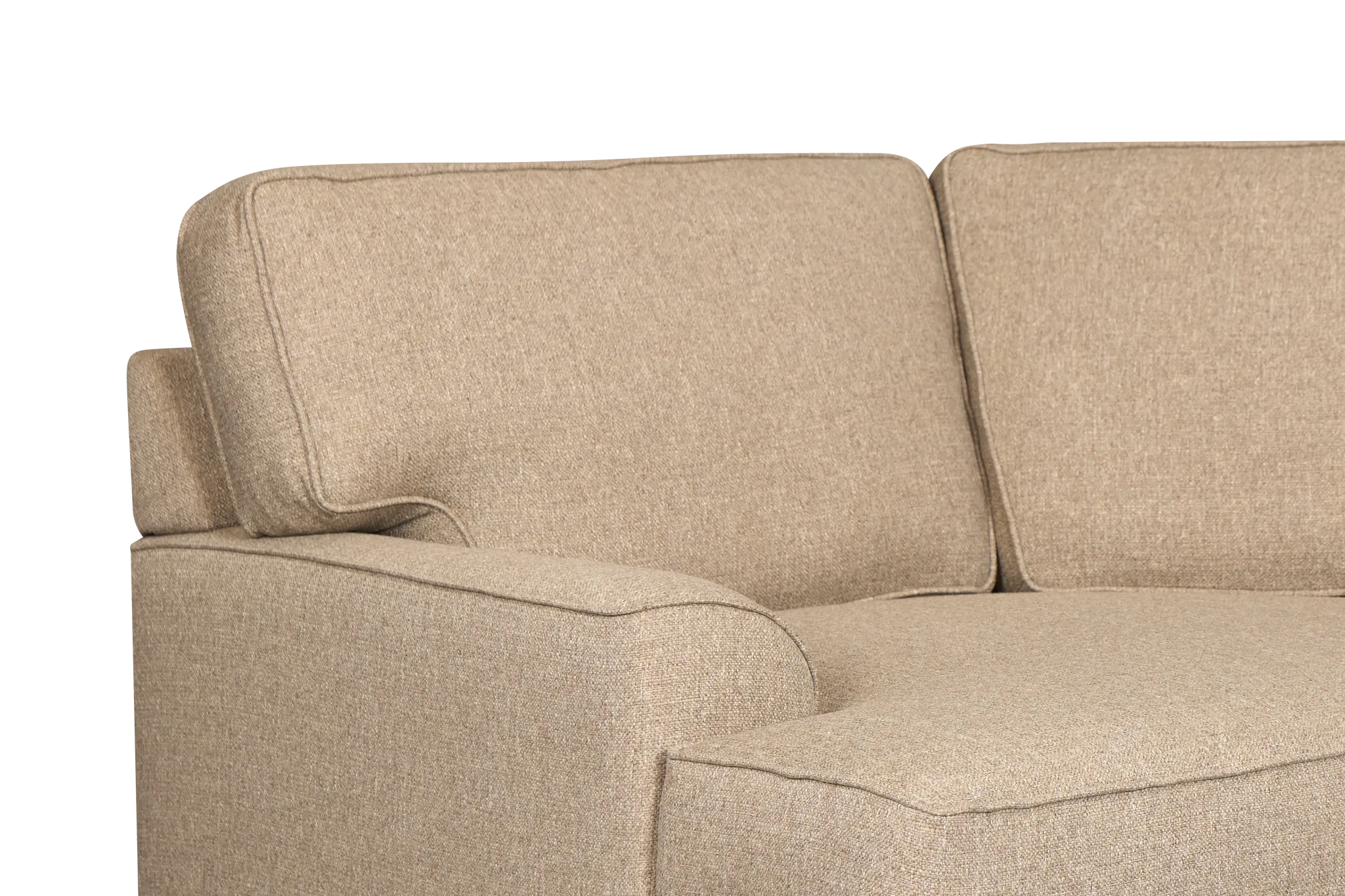 Sinclair Brown Fabric Large Left Cuddler Sectional