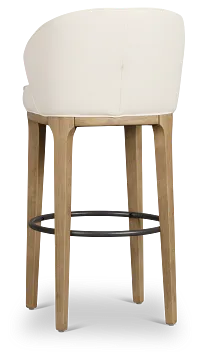 Libby Whitemicro 30" Upholstered Barstool