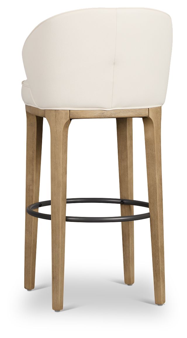 Libby Whitemicro 30" Upholstered Barstool