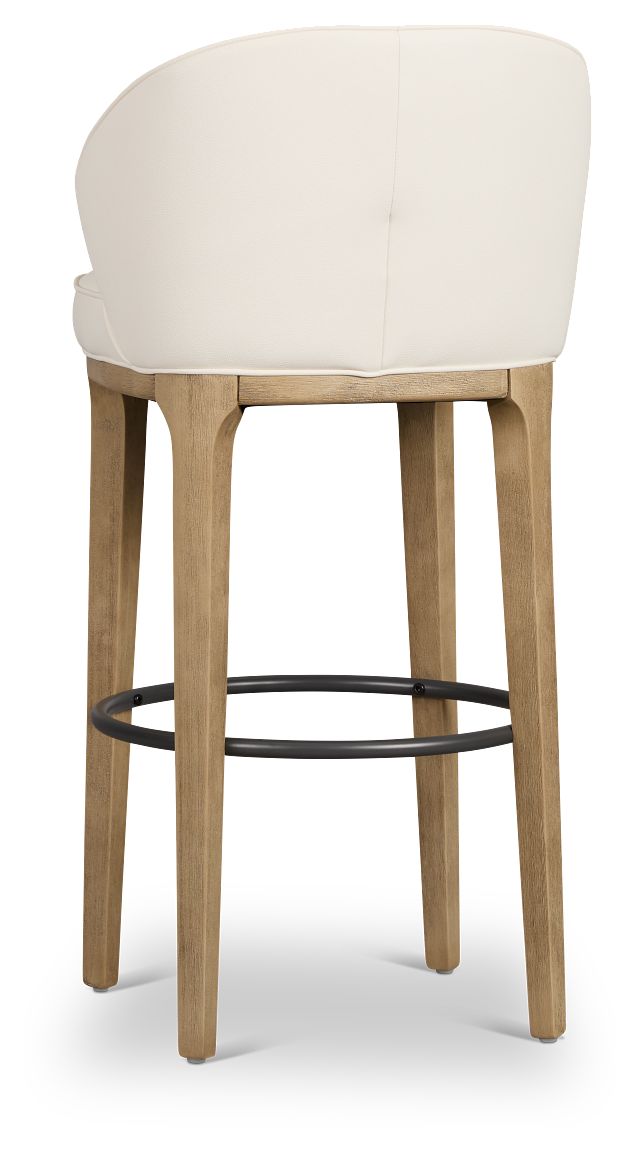 Libby Whitemicro 30" Upholstered Barstool