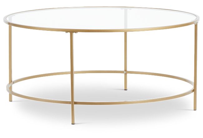 Morali Gold Round Coffee Table