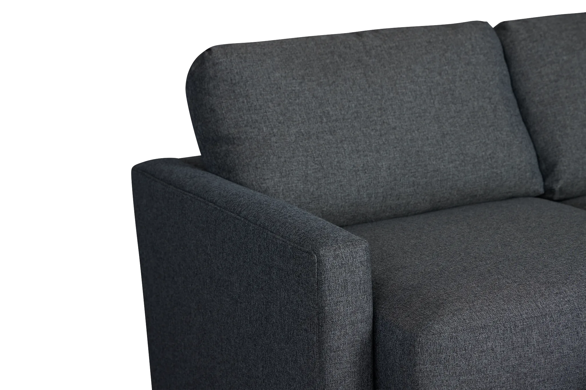 Noah Dark Gray Fabric Small Right Chaise Sectional