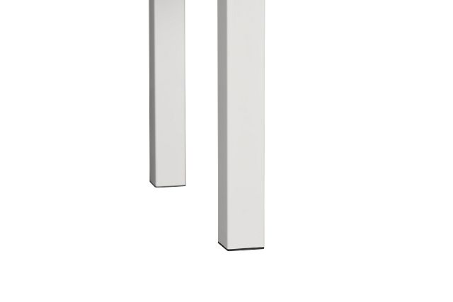 Vienna White Glass High Dining Table