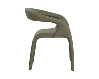 Celly Dark Green Curved Upholstered Arm Chair
